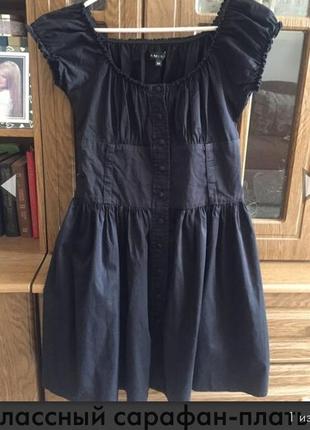 Распродажа! платье халат amisu чёрное раз m (38)2 фото