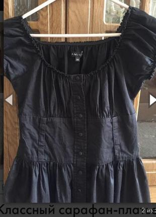Распродажа! платье халат amisu чёрное раз m (38)4 фото
