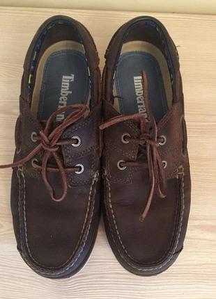 Кожаные мокасины, топсайдеры, туфли timberland, р.41 оригинал