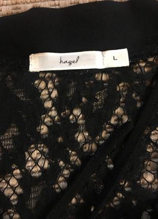 Шикарная чёрная блуза с кружевом hagel5 фото
