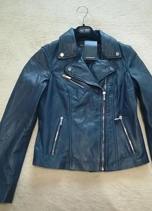 Куртка косуха шкіряна arma collection. michael kors massimo dutti