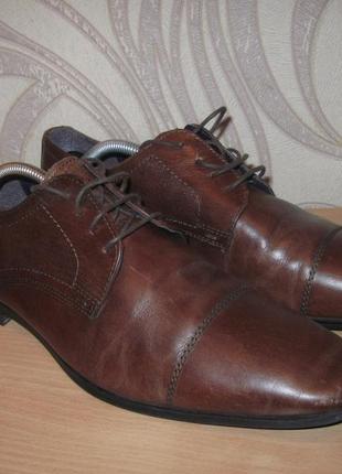 Продам кожаные туфли фирмы real leather 44 размера3 фото
