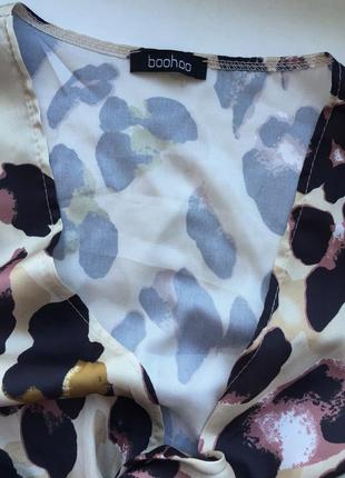 Стильная блуза boohoo леопардовая анималистический принт7 фото