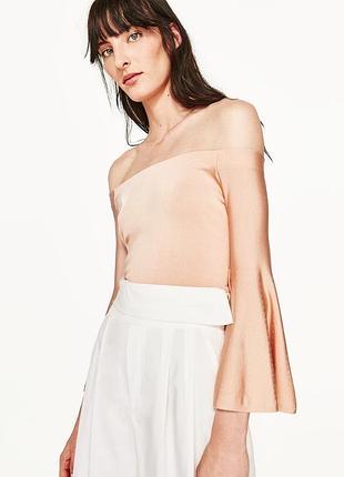 Блуза з відкритими плечима zara
