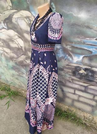 Платье принт 100%шелк,бренд летнее модное стильное