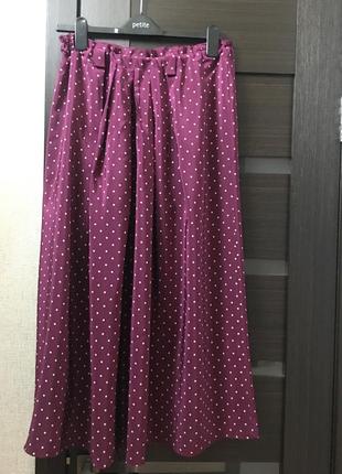 Шёлковая юбка в горох betty barclay немецкое качество4 фото