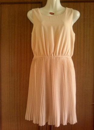Платье в мелкий "горошек", юбка-плиссе платье в мелкий горошек, юбка-плиссе