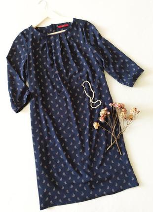 Элегантное платье миди в принт огурцы