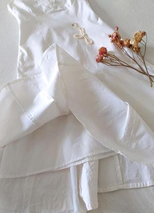 Льняное платье годе с шитьём5 фото