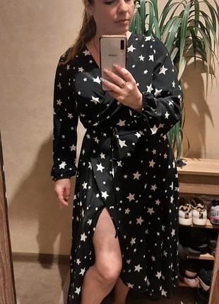 Шикарне плаття на запах максі в зірки👍