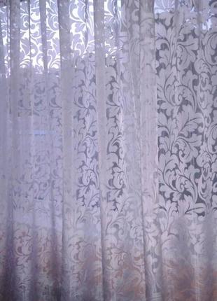 Тюль с рисунком вензель, фіранки з візерунком