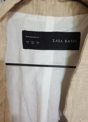 Стильний льняний жакет zara3 фото