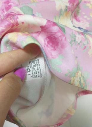 Летняя юбка в цветочный принт из комфортного неопрена6 фото
