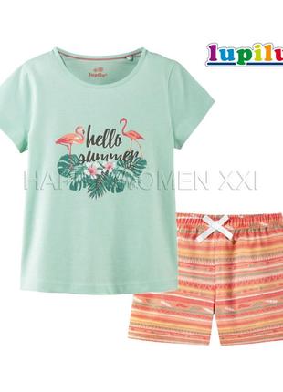 2-4 роки літня піжама для дівчинки домашній одяг футболка базова шорти трикотажні для дому та сну
