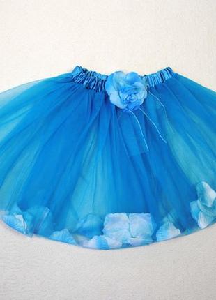 Фатиновая юбка с лепестками1 фото