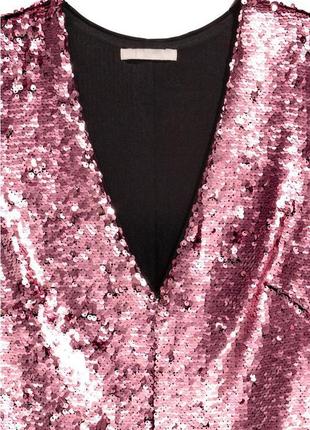 Розкішне ошатне міді сукня в паєтках h&m вечірні сукні силует силуетне6 фото