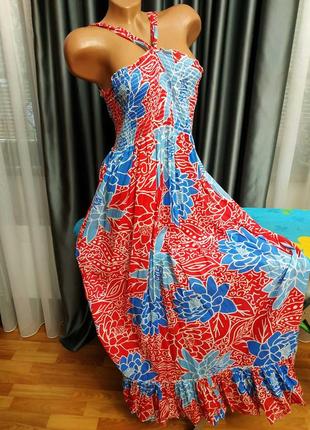 Натуральний сукня сарафан плаття батал великого розміру плаття великого розміру