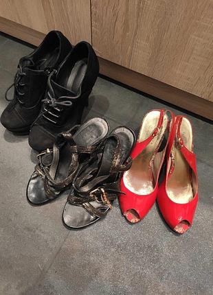 Обувь одним лотом боссоножки туфли ботинки 34 р.