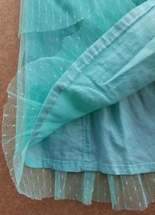 Фатиновая юбка на девочку 7-8 лет, мятного цвета10 фото