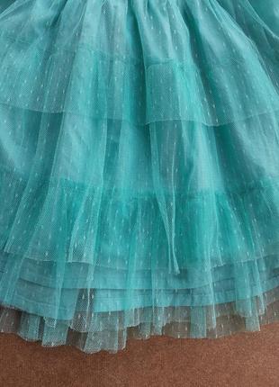 Фатиновая юбка на девочку 7-8 лет, мятного цвета3 фото