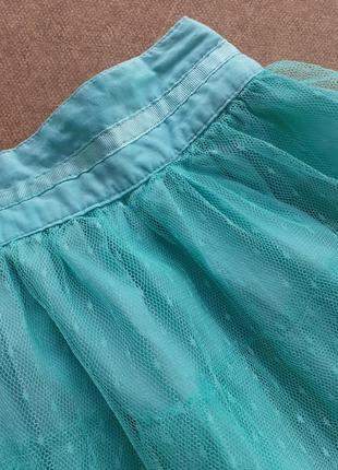 Фатиновая юбка на девочку 7-8 лет, мятного цвета5 фото