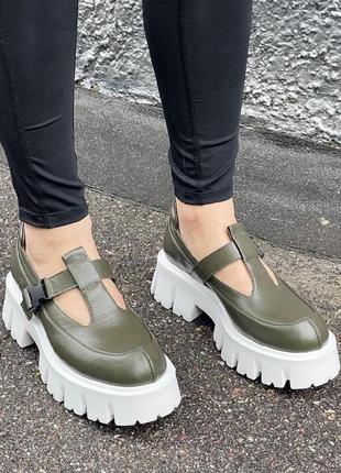 Эксклюзивные кожаные летние ботинки ручной работы