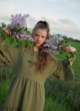 Нова натуральна сукня від українського бренда flamingogirl