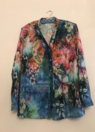 Блузка в цветочный принт8 фото