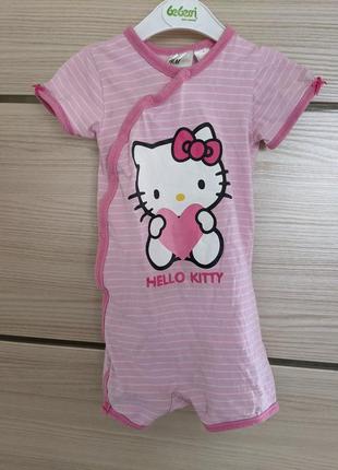 Песочник розовый ,h&m боди hello kitty 12-18 мес годик рост 861 фото