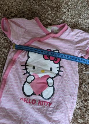 Песочник розовый ,h&m боди hello kitty 12-18 мес годик рост 866 фото