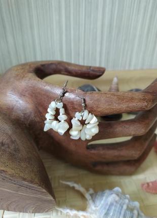 Серьги из перламутра,hand made