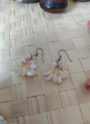Серьги из перламутра,hand made 2