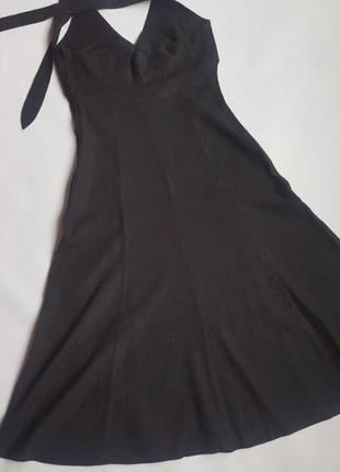 Женское платье, платье с открытыми плечами на завязках на шее.4 фото
