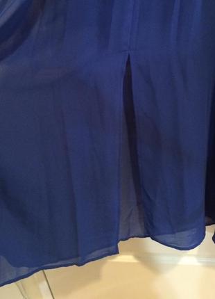 Платье макси "miami blues" из яркого шифона на бретелях l и xl7 фото