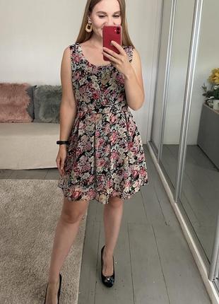 Распродажа!!! милое летнее шифоновое платье в цветочный принт №3768 фото