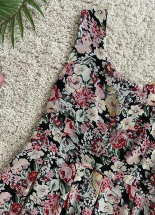Распродажа!!! милое летнее шифоновое платье в цветочный принт №3763 фото