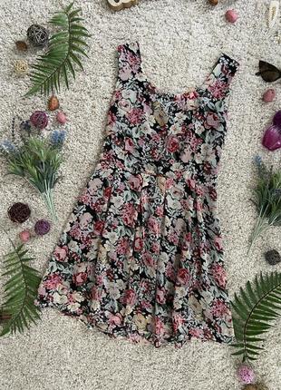 Распродажа!!! милое летнее шифоновое платье в цветочный принт №3762 фото