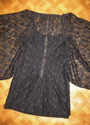 Ошатне чорне плаття з гіпюру topshop ☕ 42-44рр2 фото