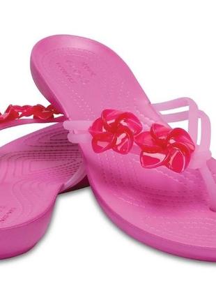 Crocs isabella embellished flip шльопанці в'єтнамки