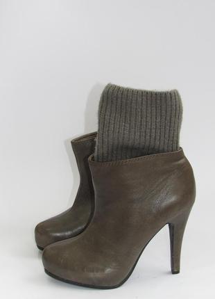 Apepazza кожаные женские ботинки с чулком l18