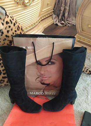 Замшевые сапоги известного бренда gаbor