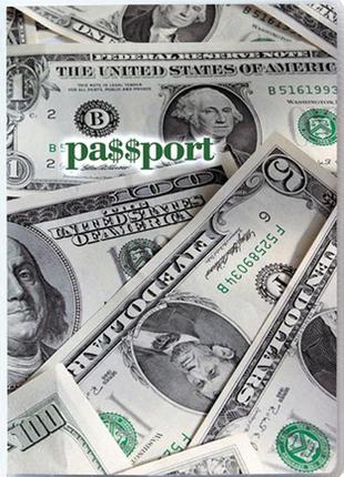 Обложка для паспорта "доллары"1 фото