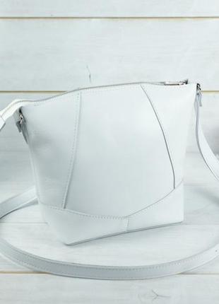 Шкіряна сумка біла, рожева, пудра, чорний, бежева