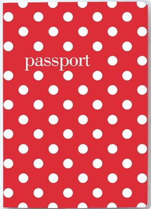 Обкладинка для паспорта "червоний горошок"