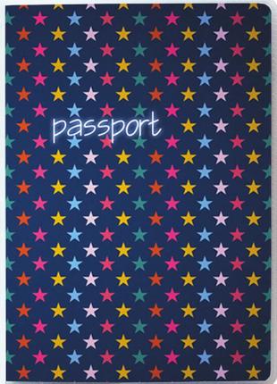 Обложка для паспорта "цветные звёздочки"1 фото