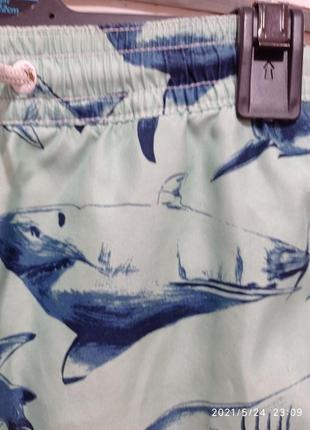 Пляжные шорты с акулами gapkids 10-11лет8 фото