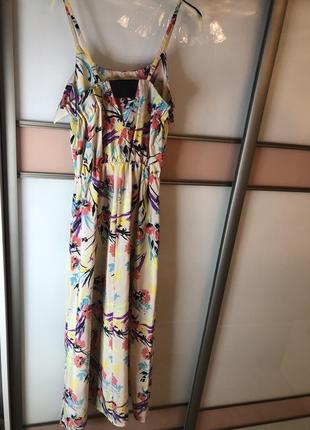 Сарафан платье макси в пол розмер 38 m разноцветний2 фото