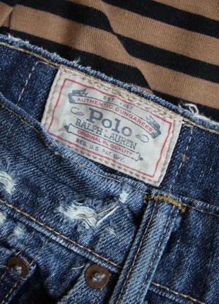 Джинсові шорти polo ralph lauren  джинсовые шорты с потертостями3 фото