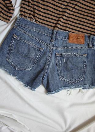 Джинсові шорти polo ralph lauren  джинсовые шорты с потертостями5 фото