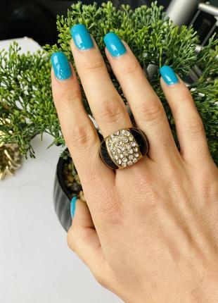 Кольцо перстень  эмаль с камнями р182 фото